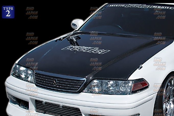 Origin Labo. Aero Bonnet Type-2 Black Carbon - JZX100 Mark II